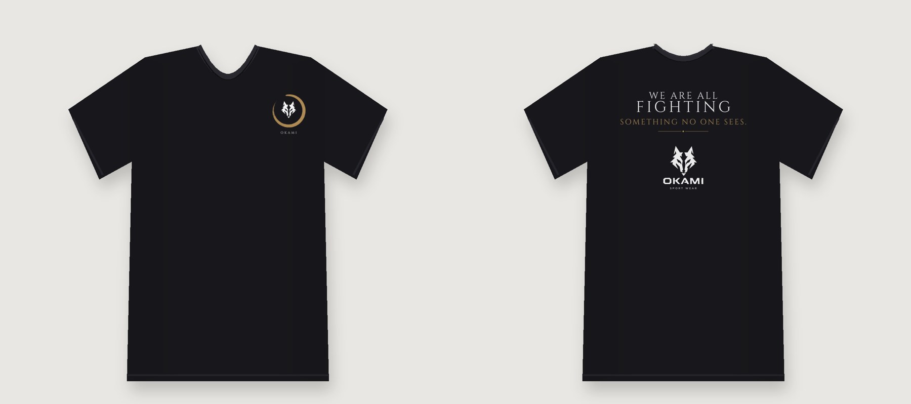 Camiseta Okami minimalista en inglés